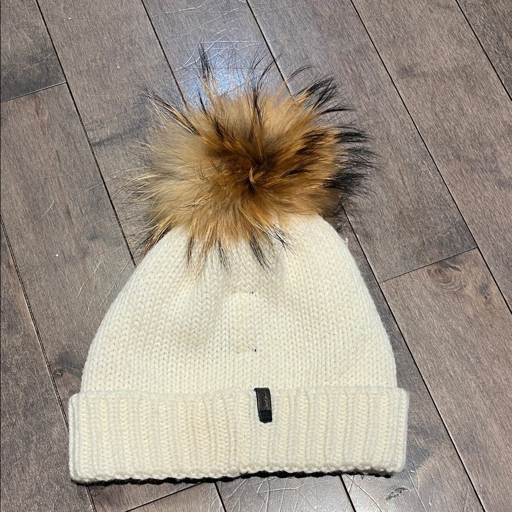 Rudsak Toque knit Winter hat Racoon Pom